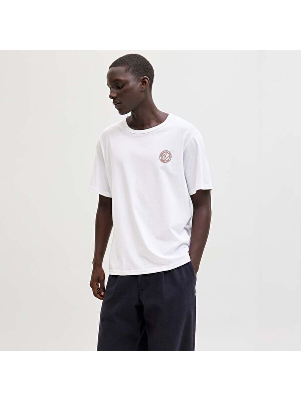 Jack & Jones Alliance Erkek Beyaz Tişört