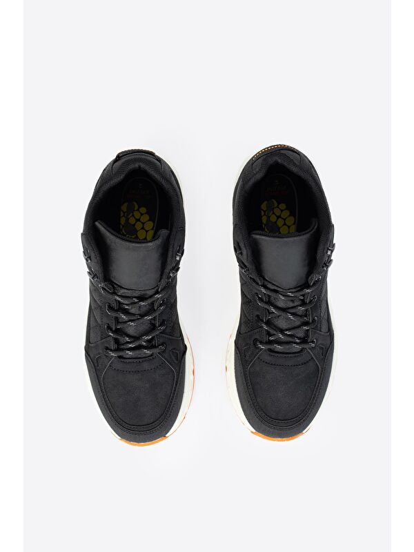 Yuvarlak Burunlu Bağcıklı Spor Tabanlı Erkek Bilek Bot - Görsel 4