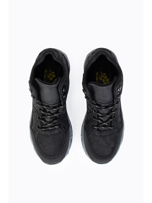 Yuvarlak Burunlu Bağcıklı Spor Tabanlı Erkek Bilek Bot - Görsel 3