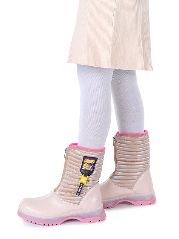 Mesan Çatlak Fermuarlı Günlük Kız Çocuk Bot Ayakkabı - Görsel 3