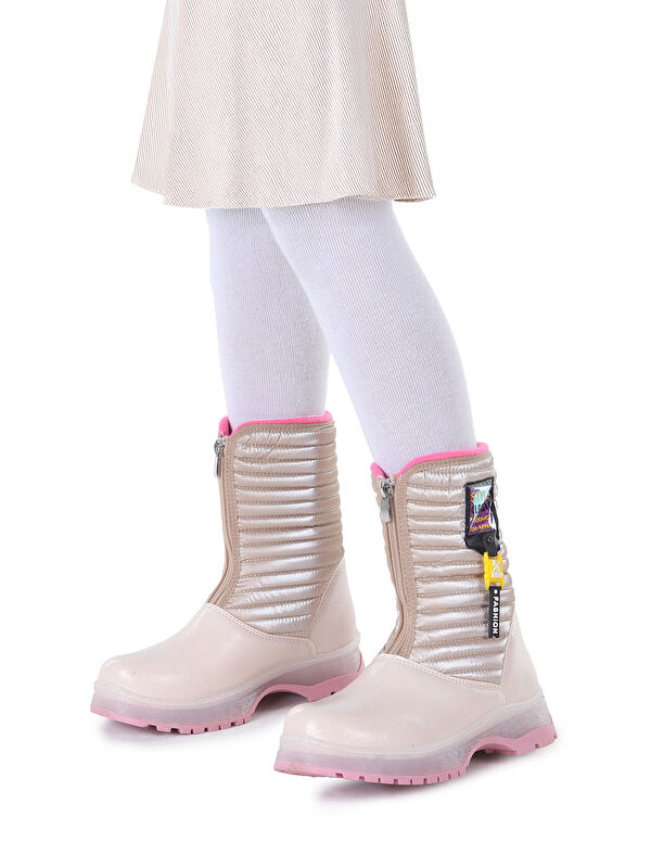 Mesan Çatlak Fermuarlı Günlük Kız Çocuk Bot Ayakkabı - Görsel 4