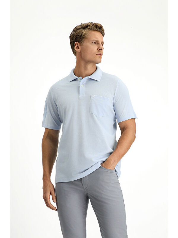 Kiğılı Polo Yaka Regular Fit Nakışlı Pamuk %100 Pamuk Tişört