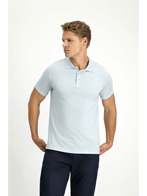 Kiğılı Slim Fit Dar Kesim Pamuklu Polo Yaka Tişört