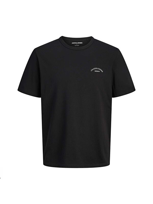 Jack & Jones College Logo Erkek Siyah Tişört