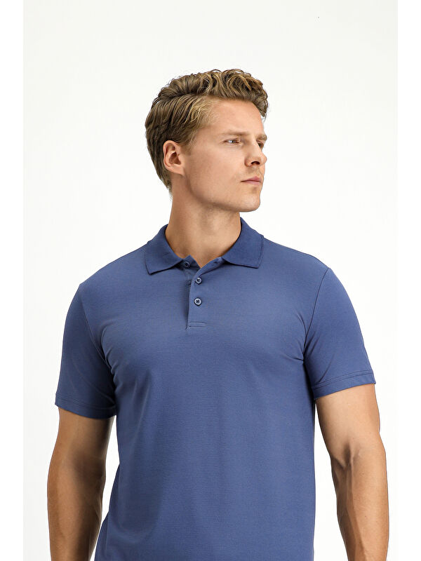 Kiğılı Slim Fit Dar Kesim Pamuklu Polo Yaka Tişört