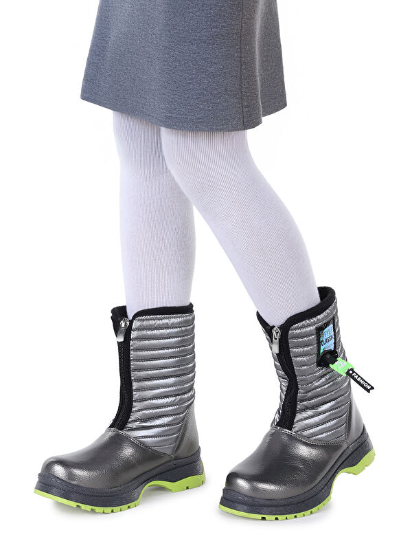 Mesan Çatlak Fermuarlı Günlük Kız Çocuk Bot Ayakkabı - Görsel 4