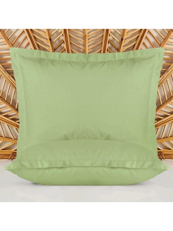 Evidea Soft Basic Oxford Saten 2'li Yastık Kılıfı - Yeşil - 50x70 cm