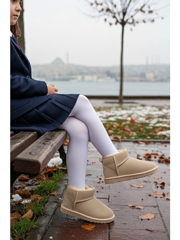 FROZİE Çocuk Kalın Taban İçi Tüylü Günlük Mini Yarım Bot - Görsel 3