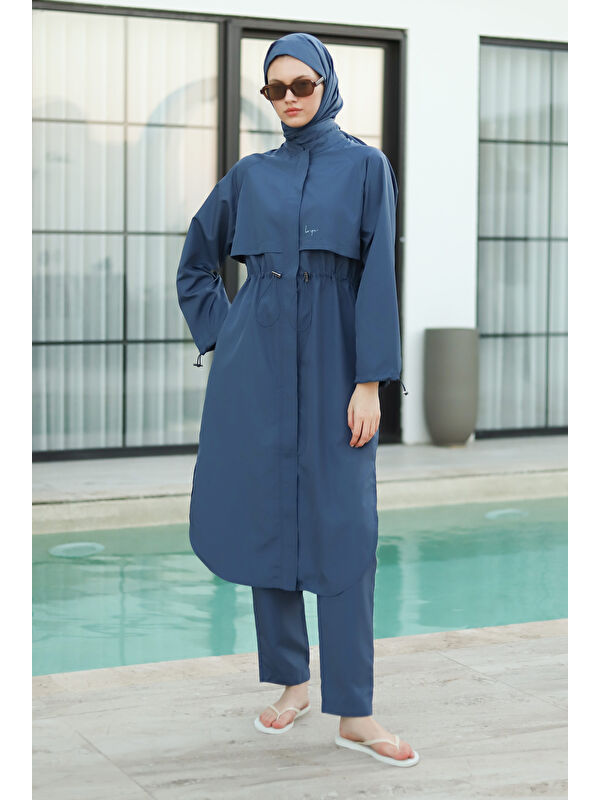 HE-QA Reglan Kol Yüzme Takımı Jean Mavi