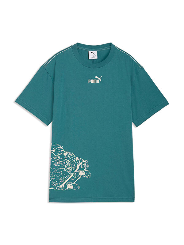 Puma Mid 90s Relaxed Graphic Erkek Çocuk Yeşil Tişört