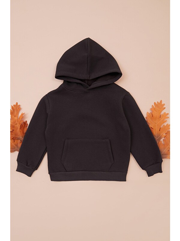Fullamoda 3 İplik Kanguru Cepli Kapüşonlu Unisex Çocuk Sweatshirt