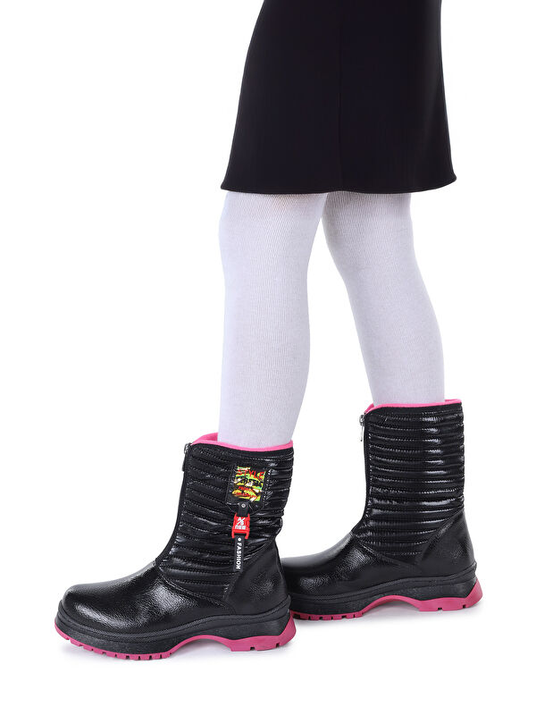 Fermuarlı Günlük Kız Çocuk Bot Ayakkabı - Görsel 3