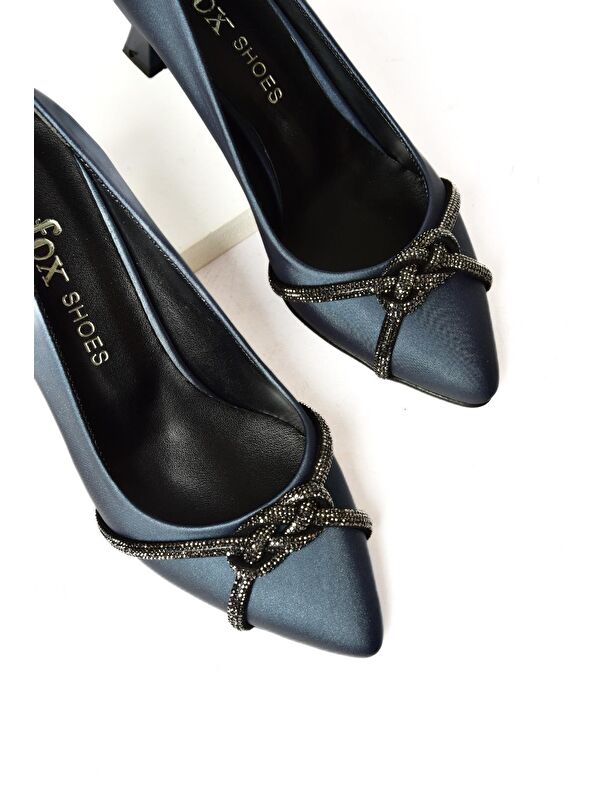 S2460616 Lacivert Kadın Topuklu Ayakkabı - Görsel 5