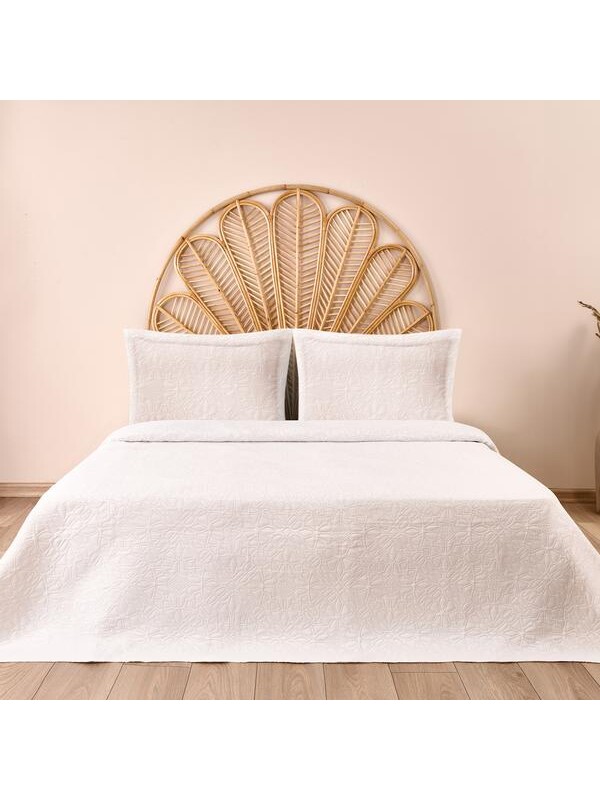 Evidea Soft Asos Çift Kişilik Yatak Örtüsü - Beyaz - 260x250 cm
