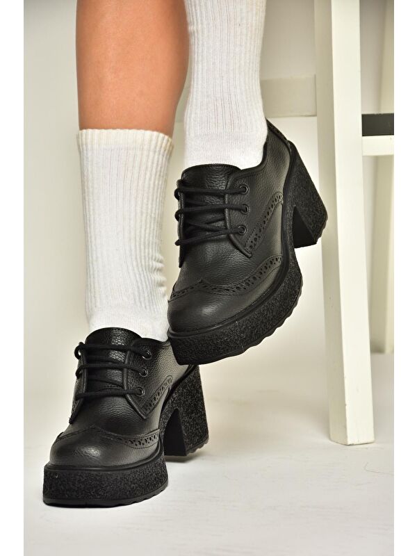 T9961570 Siyah Kadın Topuklu Ayakkabı - Görsel 4