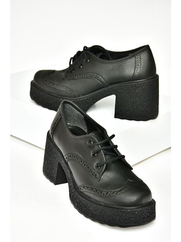 T9961570 Siyah Kadın Topuklu Ayakkabı - Görsel 7