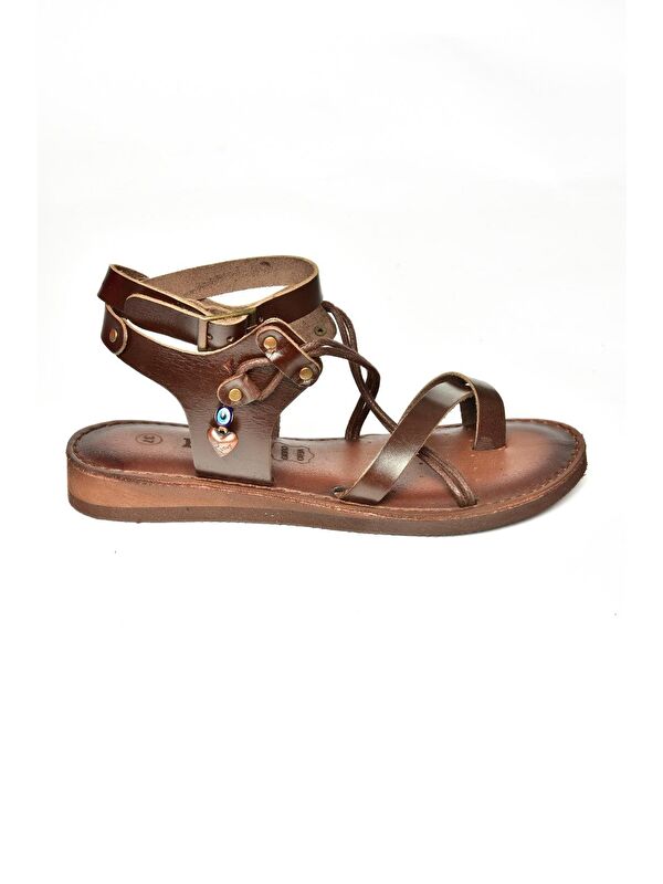 S3747815 Kahverengi Kadın Sandalet - Görsel 3