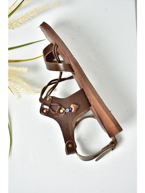 S3747815 Kahverengi Kadın Sandalet - Görsel 5