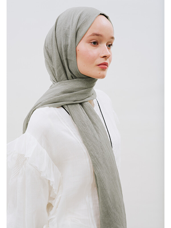Fresh Scarfs Işıltılı Vual Şal Gümüş