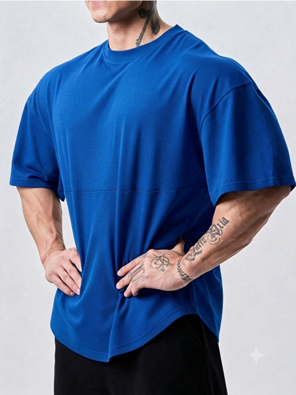 Genius Store Genius Erkek Spor Tişört Oversize Fitness & Gym Antrenman Tişörtü