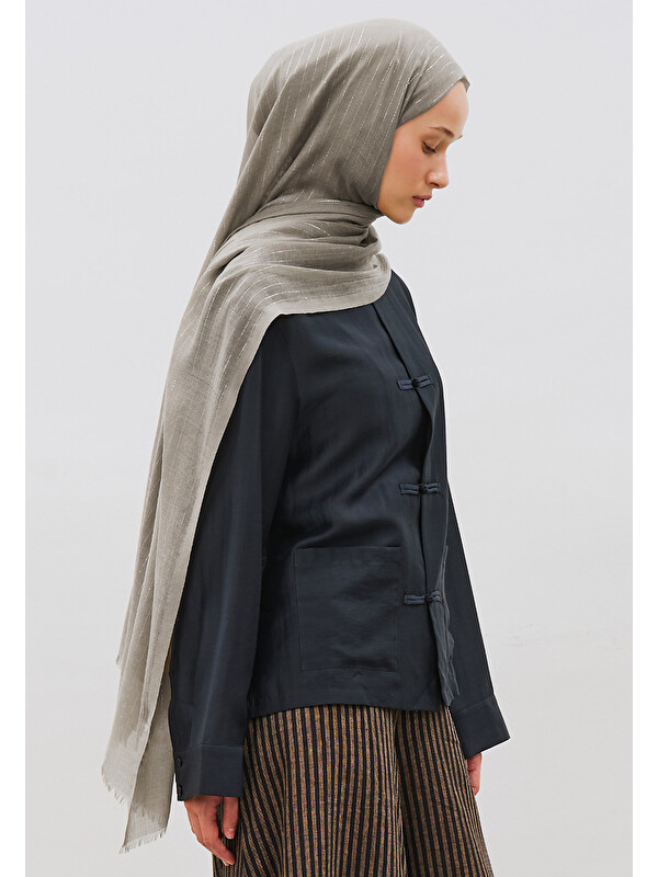 Fresh Scarfs Işıltılı Vual Şal Vizon