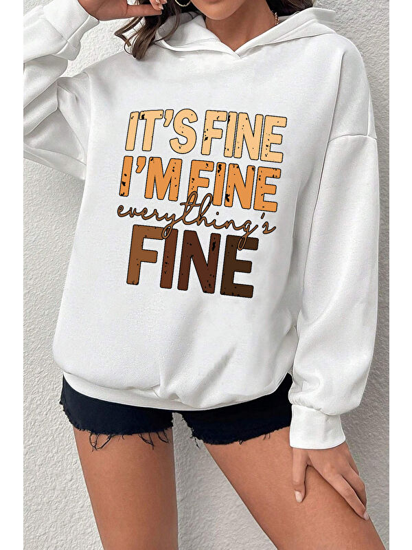 uyguntarz Unisex Oversize Fine Baskılı Sweatshirt