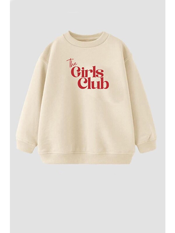 Monila Kız Çocuk Baskılı 3 İplik Kumaş Pamuklu Sweatshirt