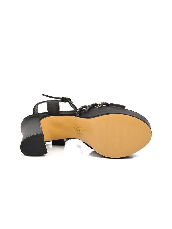 Siyah Kadın Platform Topuklu Ayakkabı 655323 - Görsel 6