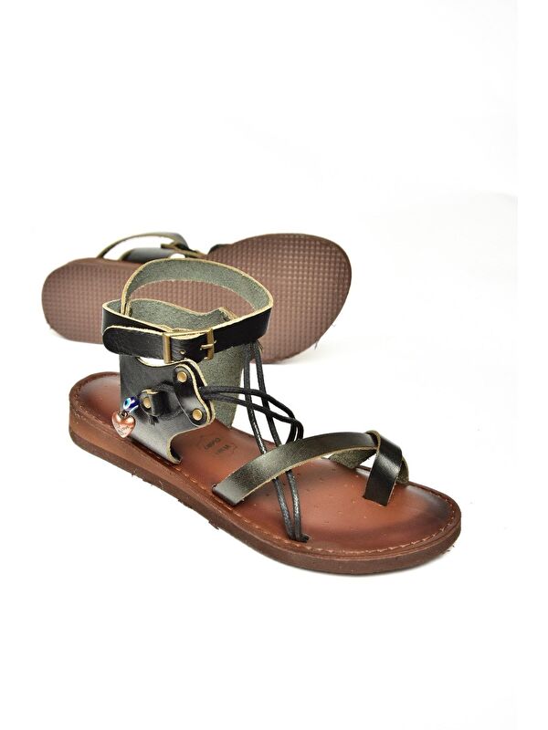 S3747815 Siyah Kadın Sandalet - Görsel 6