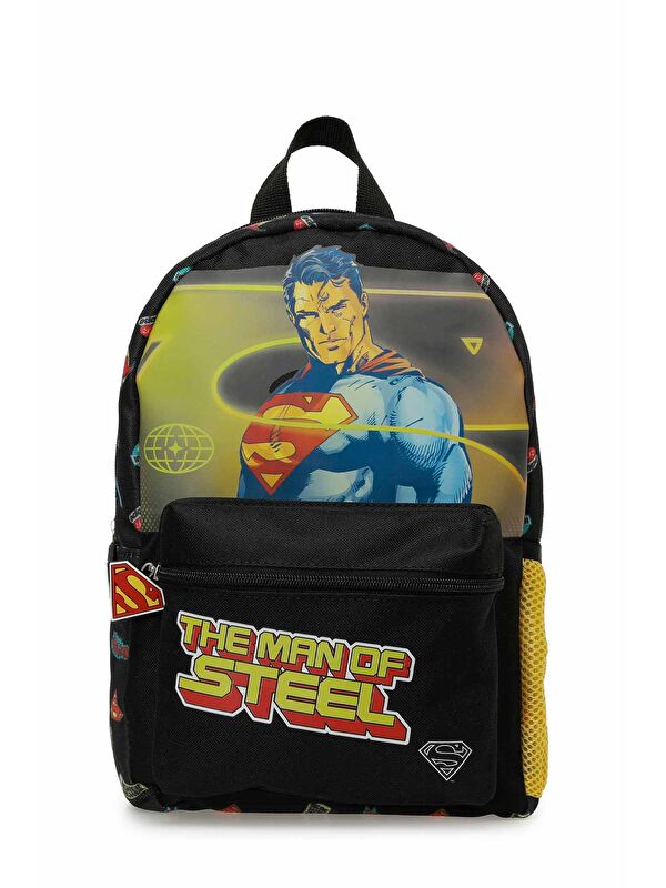 Superman BTS STEELMAN BPCK 5PR Siyah Erkek Çocuk Anaokulu Çantası