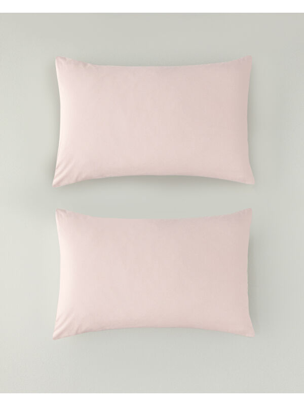 English Home Pure Pamuklu 2'li Yastık Kılıfı 50x70 cm Toz Pembe