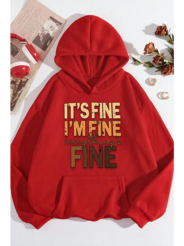 uyguntarz Unisex Oversize Fine Baskılı Sweatshirt