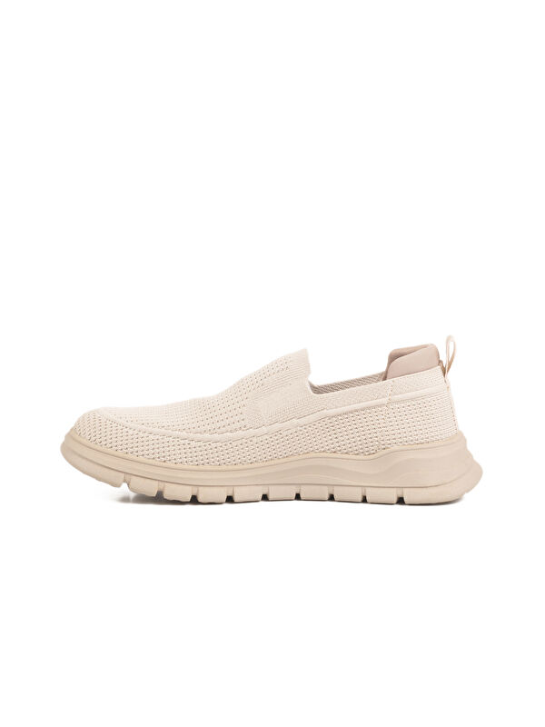 Bej Fileli Hafif Esnek Hava Alabilen Erkek Spor Ayakkabı Point M - Görsel 3