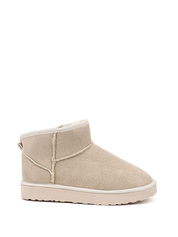 Kadın BEJ Mini Kürklü Bot - Görsel 2