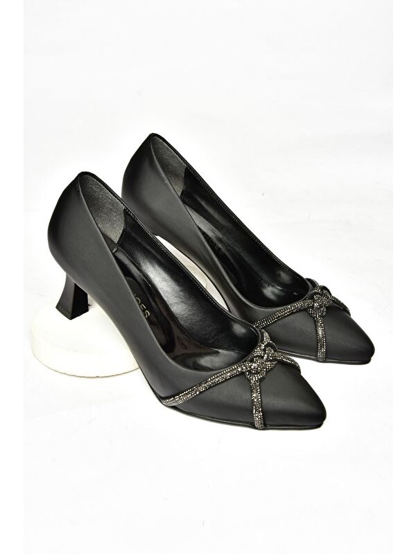S2460616 Siyah Kadın Topuklu Ayakkabı - Görsel 4