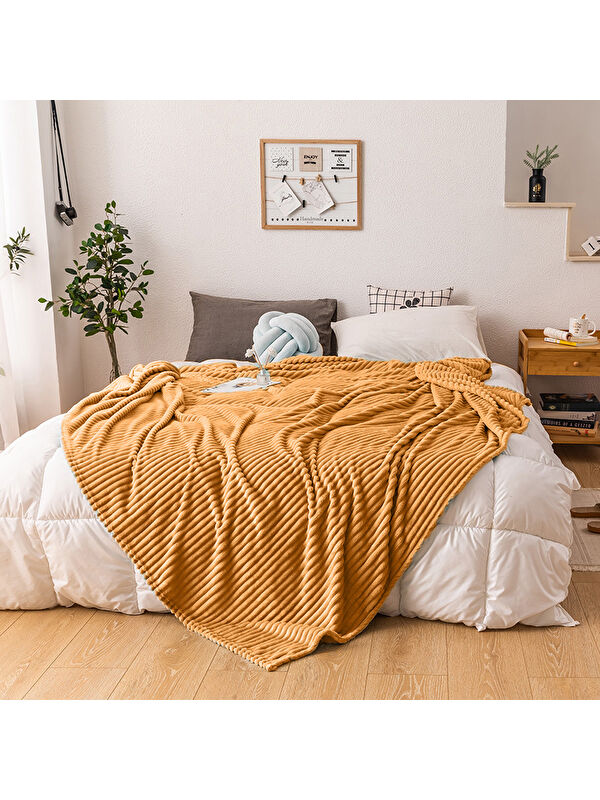 Mulberry Tek Kişilik Fitilli Yumuşak Dokulu Battaniye 170 x 230 cm