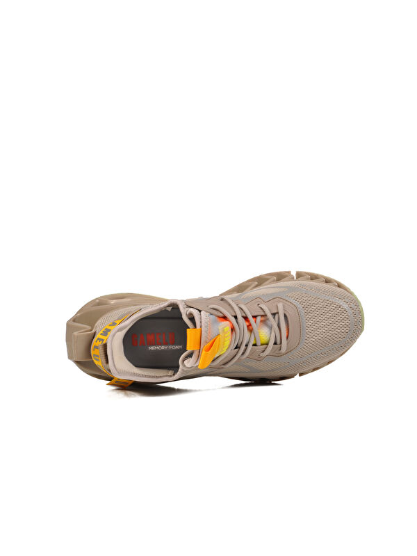 Bej Fileli Hava Alabilen Memory Foam Erkek Sneaker Bright M - Görsel 5