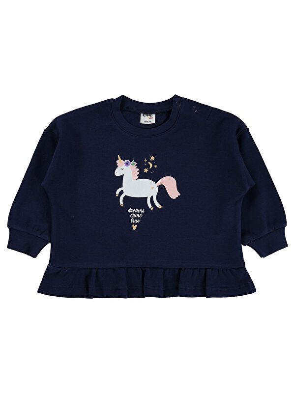 Civil Baby Baskılı 6-18 Ay Sweatshirt - Lacivert