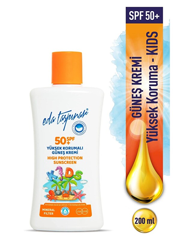 Eda Taşpınar Mineral Filtreli Yüksek Korumalı Güneş Kremi Spf 50 Kids -200ml (EGX83)