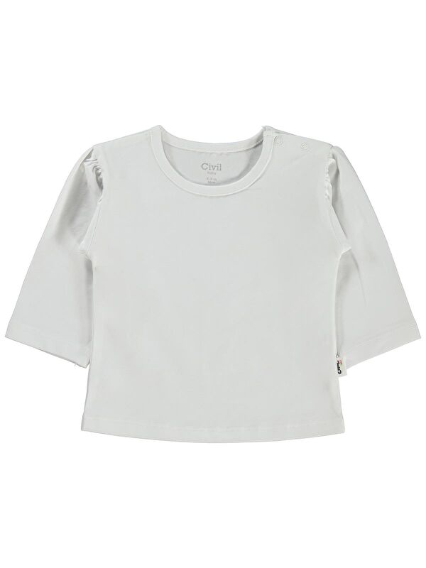 Civil Baby Düz Basic 6-18 Ay Sweatshirt - Ekru