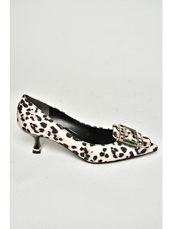 T8200108 Bej Kadın Topuklu Ayakkabı - Görsel 2