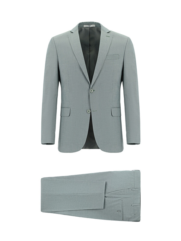 Kiğılı Super Slim Fit Ekstra Dar Kesim Klasik Desenli Takım Elbise