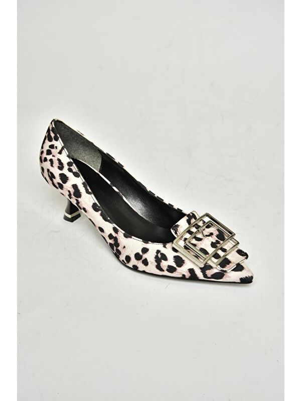 T8200108 Bej Kadın Topuklu Ayakkabı - Görsel 3