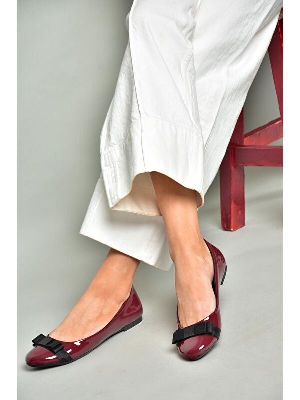 Fox Shoes Bordo Fox Shoes Babet S7260195 Kadın