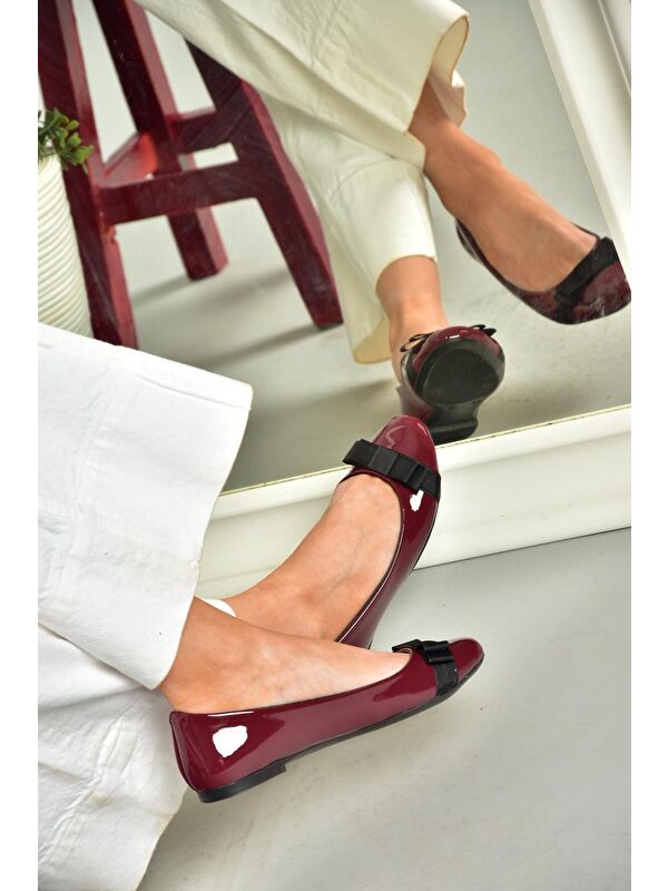 Fox Shoes Bordo Fox Shoes Babet S7260195 Kadın