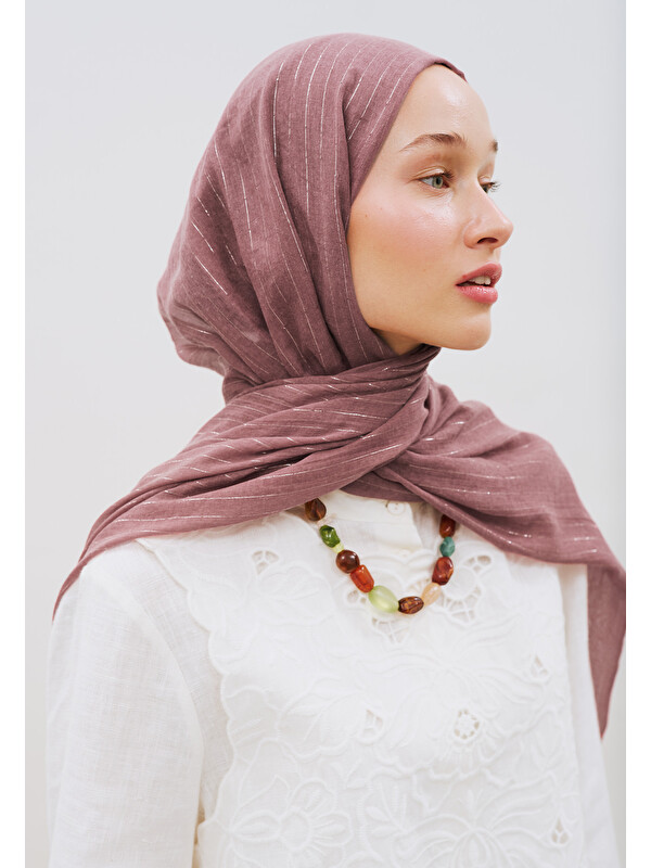 Fresh Scarfs Işıltılı Vual Şal Gülkurusu