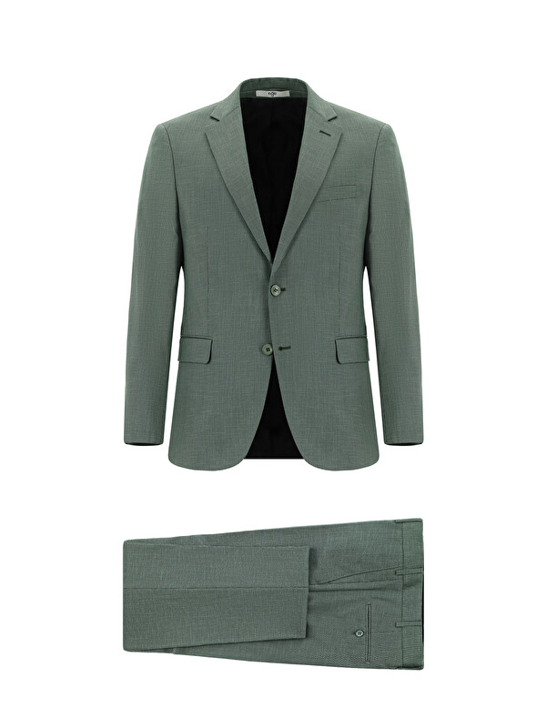 Kiğılı Slim Fit Dar Kesim Klasik Desenli Takım Elbise