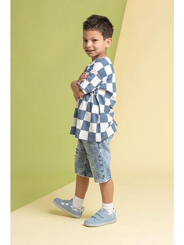 Smart Walker Canvas Play Toz Mavi Çocuk Ayakkabı - Görsel 6