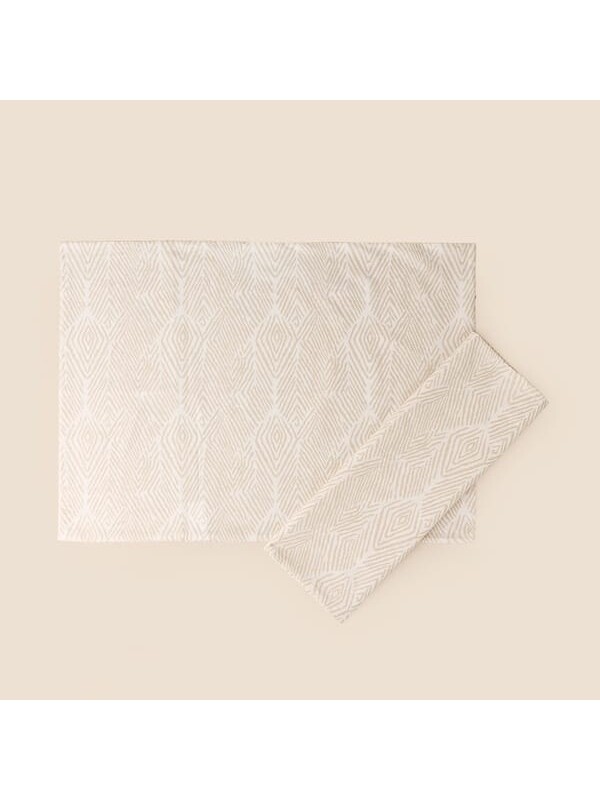 Evidea Soft Clay 2'li Yastık Kılıfı - Beyaz / Bej - 50x70 cm
