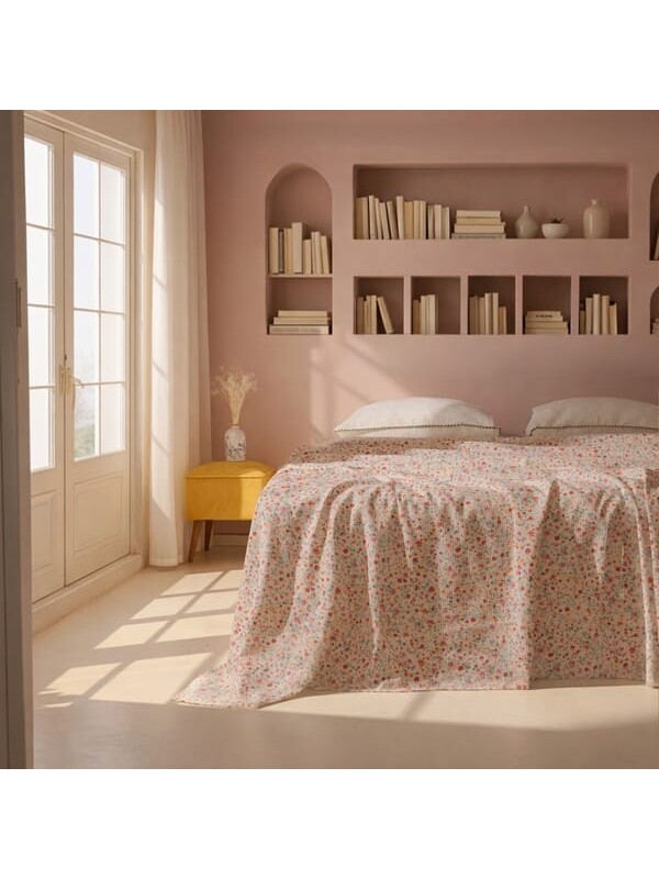 Evidea Soft Fiesta Çift Kişilik Pike - Renkli - 200x220 cm
